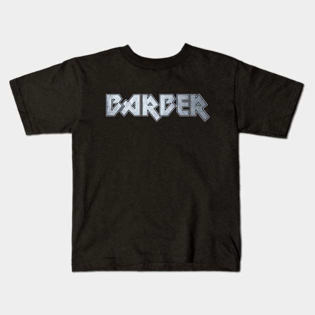 Barber Kids T-Shirt by KubikoBakhar